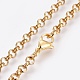 304 Stainless Steel Rolo Chain Necklaces NJEW-F248-21A-G-2