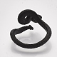 電気泳動合金カフフィンガー指輪  ヘビ  ブラック  usサイズ8 1/2(18.5mm) RJEW-S038-191A-3