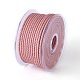 編み紐  革のアクセサリーコード  ジュエリーDIY製版材料  ピンク  3mm  約10.93ヤード（10m）/ロール WL-I003-3mm-C-02-2