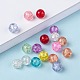 Perles en verre craquelé transparentes CCG-R001-10mm-M-4