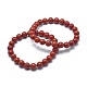 Natural Red Jasper Bead Stretch Bracelets X-BJEW-K212-B-012-1