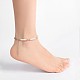 Glass Pearl Anklets AJEW-AN00060-06-3