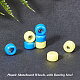 FINGERINSPIRE 8 pcs Polyurethane Fingerboard Bearing Wheels Blue/Yellow Fingerboard CNC Lathed Bearing Wheels Mini Skateboard CNC Bearing Wheels AJEW-FG0001-77A-6
