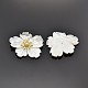 Flores cabuchones de concha blanca SSHEL-N012-01A-2