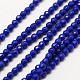 Synthetic Gemstone Lapis Lazuli Faceted Round Beads Strands G-A129-3mm-27-1