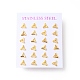 304 Stainless Steel Tiny Triangle Stud Earrings with 316 Stainless Steel Pins for Women EJEW-J043-07G-3