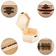 Unfinished Pine Wood Jewelry Box CON-WH0072-07-2
