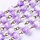 Rondes à la main perles acryliques de banc d'étirage chaînes de colliers bracelets faisant AJEW-JB00052-07-1