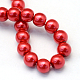 Chapelets de perles rondes en verre peint X-HY-Q003-4mm-74-4