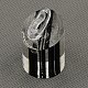 アクセサリーの指輪の所有者有機ガラス指輪ディスプレイスタンドセット  コラム  ブラック  25x30~50mm  3個/セット RDIS-A002-01A-2