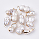 Colgantes naturales de perlas cultivadas de agua dulce BSHE-N008-01B-1