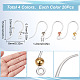 SUNNYCLUE 1 Box 80Pcs 4 Colors Plastic Earring Hook French Earring Hooks Ball Dot Silver Clear Safety Fish Hooks Earring Wires for Jewellery Making Women Beginners DIY Dangle Earrings Crafts Supplies STAS-SC0004-44-2