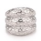 304 текстурированное массивное кольцо из нержавеющей стали для мужчин и женщин RJEW-B040-08P-2