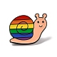 Эмалированная булавка в виде улитки Rainbow Pride JEWB-F016-27EB-1