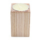 Portavelas de madera natural AJEW-T002-01-1