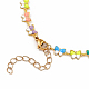 Collares de cadena de eslabones esmaltados de latón X-NJEW-JN02945-3