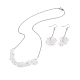 Ensemble de bijoux en perles de cristal de quartz naturel SJEW-JS01231-05-1