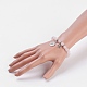 Bracelets extensibles en quartz rose naturel BJEW-JB03772-04-4
