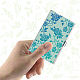 Creatcabin rose porte-cartes de visite étui portefeuille pour femme fleur bleue métal mince poche sac à main carré en acier inoxydable porte-cartes de visite organisateur portefeuille cadeaux pour femmes hommes bureau voyage 3.6 x 2.2 pouce OFST-WH0004-011-5