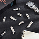 Dicosmetic 20 Sätze 2 Stile rechteckige Verschlussverschlüsse Uhrenschnalle Ersatz-Uhrenarmbandverschlüsse Uhrenarmband-Faltschließe Edelstahl-Uhrenreparaturzubehör für die Herstellung von Uhrenzubehör STAS-DC0011-60-6