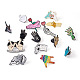 Craftdady 15Pcs 15 Style Gesture with Words Enamel Pins JEWB-CD0001-04-3