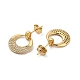 Brass Micro Pave Cubic Zirconia Dangle Stud Earrings EJEW-P252-02G-2