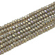 Chapelets de perles en verre opaque de couleur unie X-EGLA-Q112-B14-1