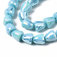 Electroplate Opaque Solid Color Glass Beads Strands EGLA-N006-003-A-5