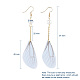 Glass Pearl Dangle Earrings EJEW-JE03995-M-4