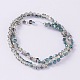 Faceted Diamond Electroplate Glass Beads Strands EGLA-J084-M-2