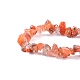 Bracelet extensible en perles d'agate rouge naturelle pour femme BJEW-AL00003-05-3