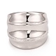 304 texturierter stämmiger Ring aus Edelstahl für Männer und Frauen RJEW-B040-16P-2