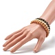Imitation Wood Plating Acrylic Beads Stretch Bracelet Sets BJEW-JB06592-5