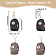 Wadorn 2 couleurs porte-monnaie en cuir pu porte-clés KEYC-WR0001-45A-2