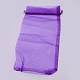 オーガンジーバッグ巾着袋  リボン付き  ワインの装飾用  長方形  暗紫色  38x14x0.02cm OP-WH0009-07H-1