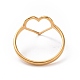 Ионное покрытие (ip) 201 кольцо из нержавеющей стали в форме сердца RJEW-J051-16G-3