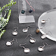 SUNNYCLUE 1 Box 20Pcs 10Pairs 12mm Earring Bezel Trays Blank Earrings Cabochon Settings Silver Stainless Steel Dangle Round Tray Base for Women Adults Jewellery Making Charms DIY Crafting Supplies STAS-SC0003-87-4