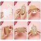 Scatole di caramelle glitter in carta a forma di castello CON-WH0083-12-4