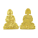 チベット風の仏のカボション  無鉛の  観音菩薩  仏ジュエリーパーツ  ゴールドカラー  23x16x2mm X-TIBE-23801-G-RS-1