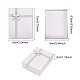 BENECREAT 12Pcs Cardboard Jewellery Gift Boxes Bowknot Jewelry Necklace & Ring Present Box with Sponge Inside 9x7x3cm-Silver CBOX-BC0001-18B-2
