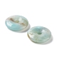 Natural Flower Amazonite China Safety Buckle Pendants G-M419-01A-2