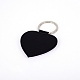 PU Leather Sublimation Blanks Keychains KEYC-WH0018-04-2