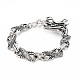 Men's Alloy Chain Bracelets BJEW-N015-005-1