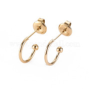 Серьги-гвоздики из нержавеющей стали 304 STAS-S116-272G-G