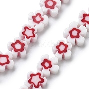 Ручной работы millefiori стеклянные бусины нитки LAMP-F035-09O