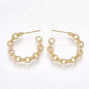 Brass Stud Earrings KK-T038-231G