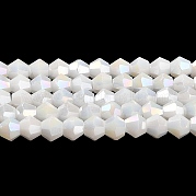 Непрозрачные однотонные гальванические стеклянные бусины GLAA-F029-P4mm-A15