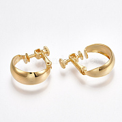 Латунные серьги с клипсами KK-T038-301G