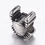 Европейские бусины из нержавеющей стали 304 STAS-P173-130AS