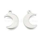 Crescent Moon Stainless Steel Charms Pendants STAS-Q168-06